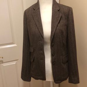 Banana republic factory brown herringbone blazer